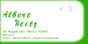 albert weitz business card